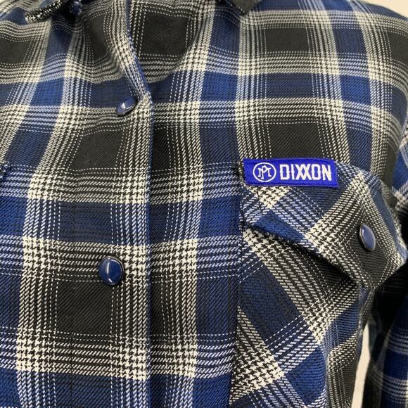Dixxon Shirt Womens S Small Navy Black Snap Buttons Performance Flannel Company - Picture 4 of 13